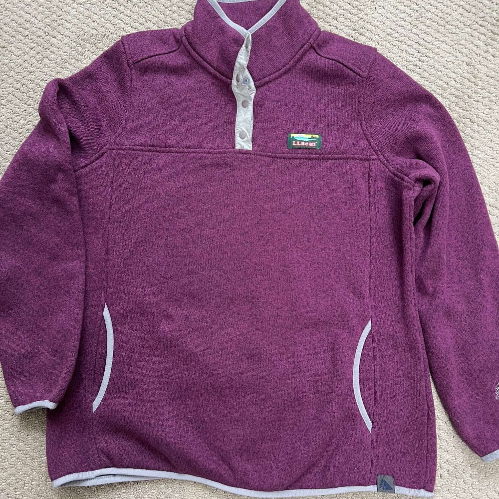 L.L. Bean Sweater Fleece Pullover L